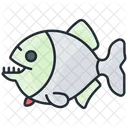 Pirana Pez Animal Icono