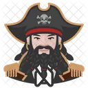 Pirate Caucasian Man Icon