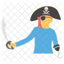 Pirate Attacker Aggressor Swordsman Icon
