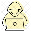 Security Hacker Couleur Ombre Thinline Icone Icône