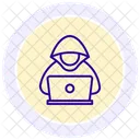 Icone Cercle De Couleur Hacker De Securite Icône