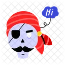 Pirate Skull Pirate Face Scary Skull Icon