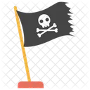 海賊旗、海賊のシンボル、黒旗 アイコン