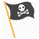 海賊旗、海賊のシンボル、黒旗 アイコン