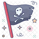 Pirate Flag Caribbean Label Criminal Icon