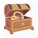 Pirate Gold Chest Box Gold Chest Icône