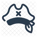 Pirate Hat Skull Crossbones Icon