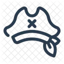 Pirate Hat Skull Crossbones Icon