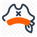 Pirate Hat Skull Crossbones Icon