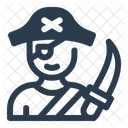 Pirate Ship Treasure Icon