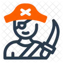 Pirate Ship Treasure Icon