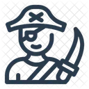 Pirate Ship Treasure Icon