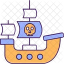 Pirate Ship Ship Transportation Icono