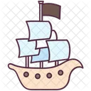 Pirate Ship Sailboat Yacht Icon