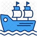 Pirate Ship Travel Transportation Icon