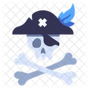 Pirate Skull Skeleton Icon