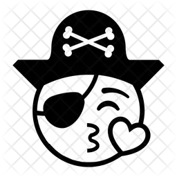 PIRATE WINKING KISS HEART  Icon