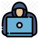 Pirateria Ordenador Portatil Hacker Icono