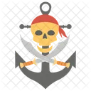 Pirate Skull Skull With Sword Crossed Pirate Icon