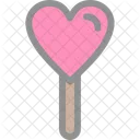 Piruleta de corazon  Icono