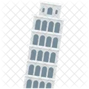 Pisa Tower Leaning Icon