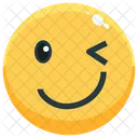 Piscadela Emoji Emocao Ícone