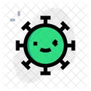 Piscadela De Olho Esquerdo Emoji De Coronavirus Coronavirus Ícone