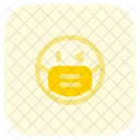 Piscadela De Olho Esquerdo Emoji Com Mascara Facial Emoji Ícone