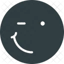 Piscadela Emoji Rosto Ícone