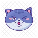 Icone De Emoji De Gato Ícone