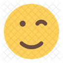 Piscar Sorridente Emoji Ícone