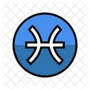 Pisces Zodiac Astrological Icon