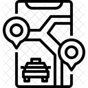 Carte Localisation Des Passagers Carte Du Trajet Des Passagers Icône