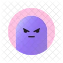 Pissed Off Face With Flat Mouth Emoji Emoticon Icon