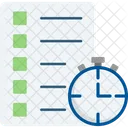 Seguimiento Del Tiempo Cuestionario Hora Y Fecha Icono