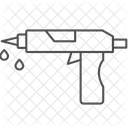 Pistola De Pegamento De Borde Fino Icono