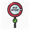 Pit Stop Stop Stop Sign Board Icon