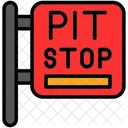 Pit Stop Car Motor Icon