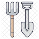 Pitchfork And Shovel Pitchfork Shovel Icon