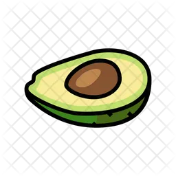 Pitted Cut Avocado  Icon
