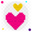 Coeur de pixels  Icône