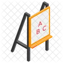 Pizarra Caballete Portatil Icono