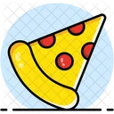 Pizza New Year Celebration Icon