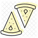 Pizza Color Shadow Thinline Icon Symbol