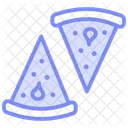 Pizza Duotone Line Icon Symbol