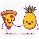 Pizza And Pineapple  Icon