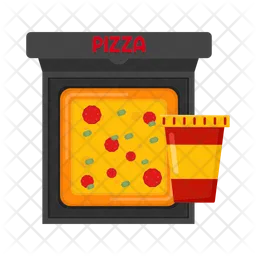 Pizza and soda  Icon