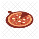 Pizza Pedaco Quadro Negro Ícone