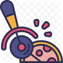 Pizza Cutter Slicing Tool Icon