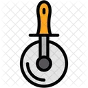 Pizza Cutter Slicing Kitchen Icon